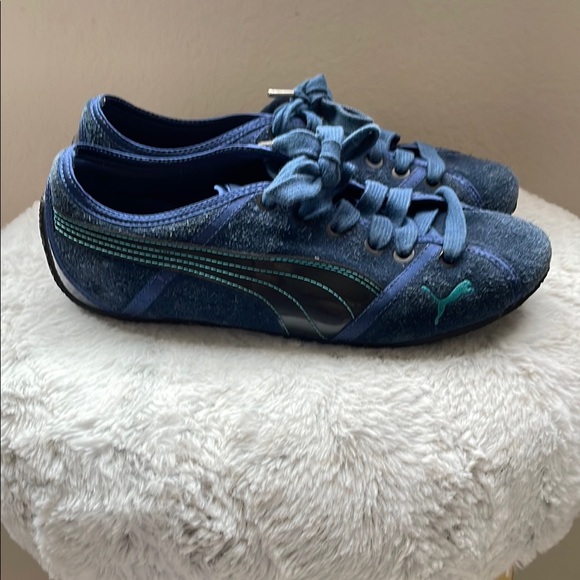 Puma Blue Suede Sneakers - Picture 1 of 6